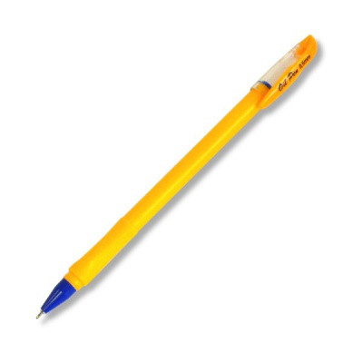 Ручка шариковая 0,5 мм синяя Berkly Oil pen, игольчатый ПУ, масляная основа, оранж. корпус