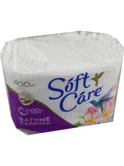 Ватные Палочки Soft Care 400шт пакет