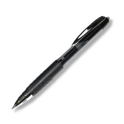 Ручка гелевая, автоматическая, черная, d=0.7 мм, линия 0.4 мм, резин. грип, Uni-Ball Signo UMN-207