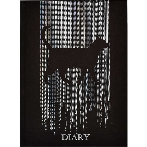 Ежедневник недатированный, А5, 80 л., Феникс+ DIARY_Черная кошка, инт. переплет, soft-touch