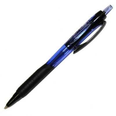 Ручка шариковая автоматическая 0,5 мм синяя Uni Jetstream SXN-101 подпруж. ПУ грип-зона, Ultra Glide
