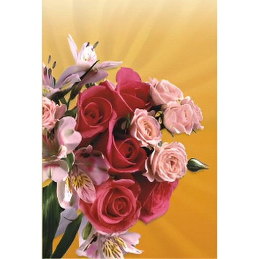 Папка адресная поздравительная /Без темы/, глянц. лам. (Букет роз)