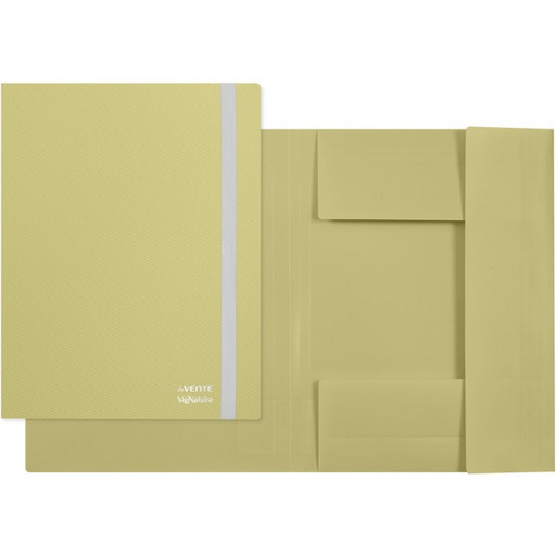 Папка на резинке, А4, PP 650 мкм, "текстиль", вн. карман, deVENTE sigNATURE_оливковая