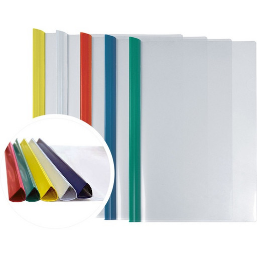 Папка с клипом А4 LAMARK, на 30 листов, 160 мкм, прозрачная, ассорти Акция!