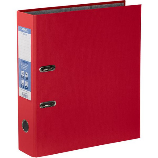 Папка–регистратор с арочным механизмом Expert Complete Classic  А4, 75 мм, т/карман, PVC, красный