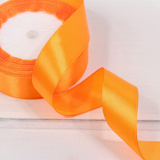 562-25/196 Лента атласная (сатин) 2,5 см*25 ярдов оранжевый 1/5 1/300