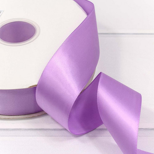 556-38/430 Лента атласная (полиэстер) 3,8 см*100 ярдов лавандовый  1/6 1/24