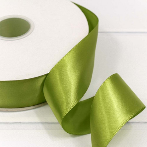 556-38/548 Лента атласная (полиэстер) 3,8 см*100 ярдов салатовый 1/9 1/36