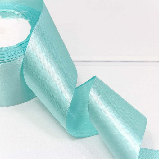 562-50/199 Лента атласная (сатин) 5 см*25 ярдов мятный 1/4 1/160