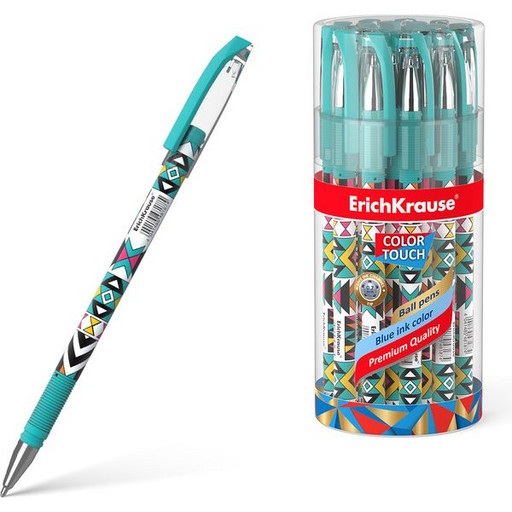 Ручка шариковая 0,7 мм синяя ErichKrause ColorTouch® Ornament