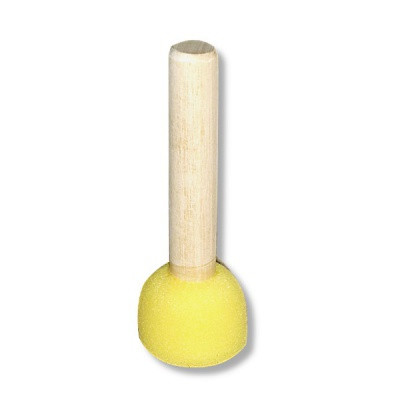 Кисть-губка круглая СОНЕТ, диаметр 30 мм, деревянная ручка