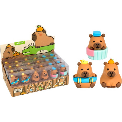 Ластик deVENTE Capybara, синтетич. каучук, ассорти*