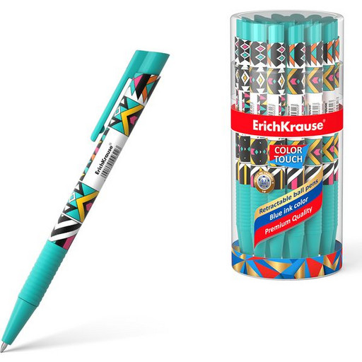 Ручка шариковая автоматическая 0,7 мм синяя ErichKrause ColorTouch® Ornament
