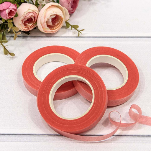2603/10 Тейп-лента для цветов 1,2см*25 ярд Коралловый 1/12 1/360