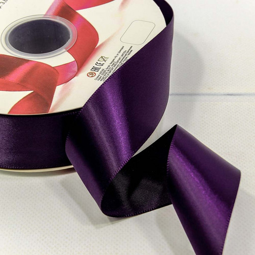 556-38/285 Лента Атласная Полиэстер класс А 3,8см*100ярд Черновато-пурпурный 1/9 1/36