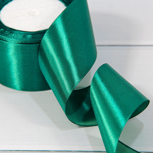 562-50/96 Лента атласная (сатин) 1/4 5 см*25 ярдов тёмно-бирюзовый 1/160