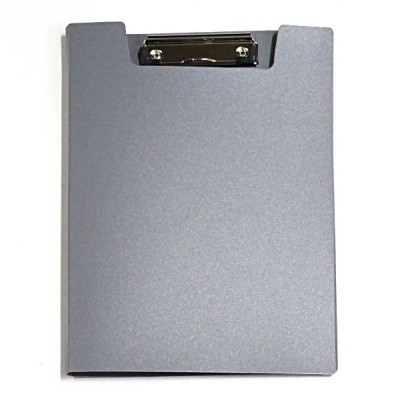 Папка-планшет с зажимом Бюрократ, А4, PP 1200 мкм, пластик. уголки, серая