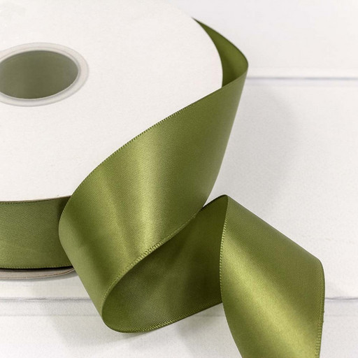 556-38/563 Лента Атласная Полиэстер класс А 3,8см*100ярд Оливковый  1/6 1/24