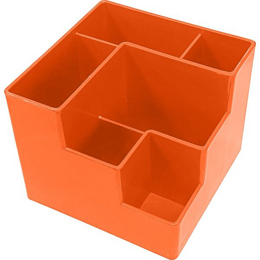 Органайзер настольный deVENTЕ, пластиковый, 6 отд., 100*122*122 мм, оранжевый