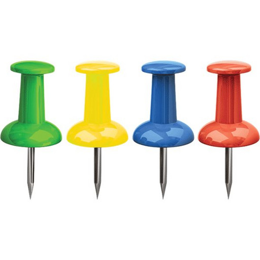 Кнопки-гвоздики цветные deVENTE, 25 шт., d 9 мм, длина иглы 11 мм, в к/к