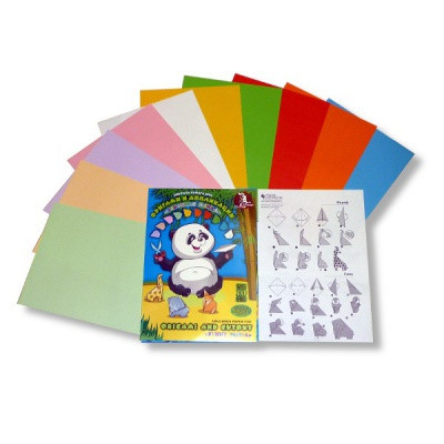 Бумага цветная тонированная 10 цв., 10 л., А4, 80 г/м2, офсет, TOMMY Master Забавная Панда, в папке