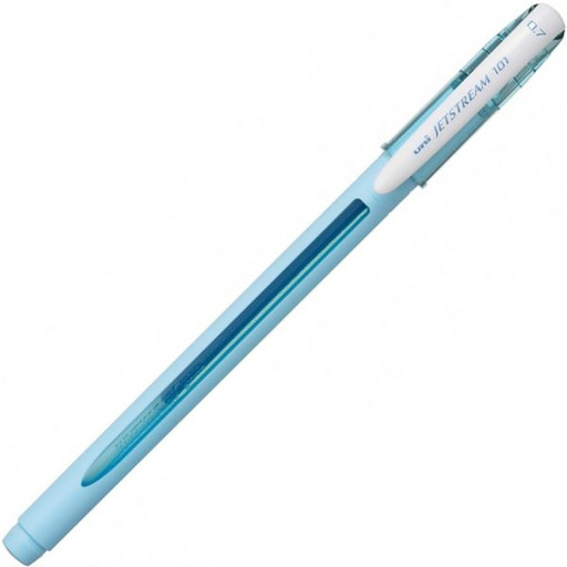 Ручка шариковая 0,7 мм синяя Uni Jetstream SX-101 подпружинный ПУ, грип-зона, бирюзовый корпус