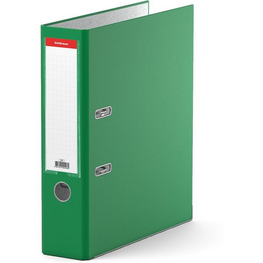 Папка–регистратор с арочным механизмом ErichKrause Business, А4, 70 мм, м/кант, карман, бумвинил. зеленый