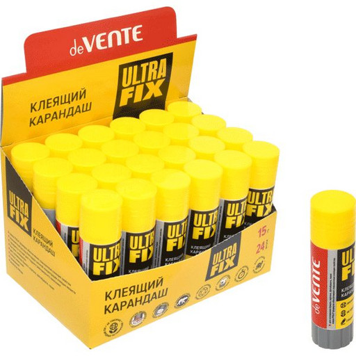 Клей-карандаш 15 г deVENTE. Ultra Fix, формула PVA-P, супер фиксация