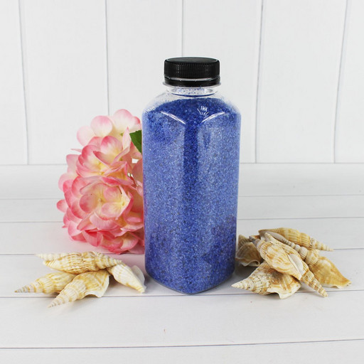 301527650A15 Песок цветной синий (кварцевая крошка, фракция 0,5-1 мм) вес: 650г объем: 400мл