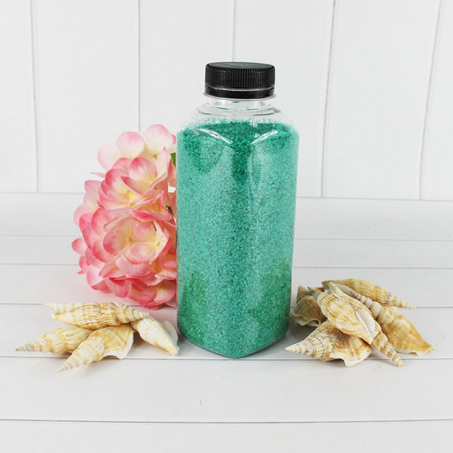 301527650A07 Песок цветной изумруд (кварцевая крошка, фракция 0,5-1 мм) вес: 650г объем: 400мл