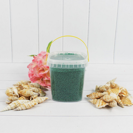 301527080918 Песок цветной темно-зел.(кварцевая крошка, фракция 0,5-1 мм) вес: 800г объем: 650мл