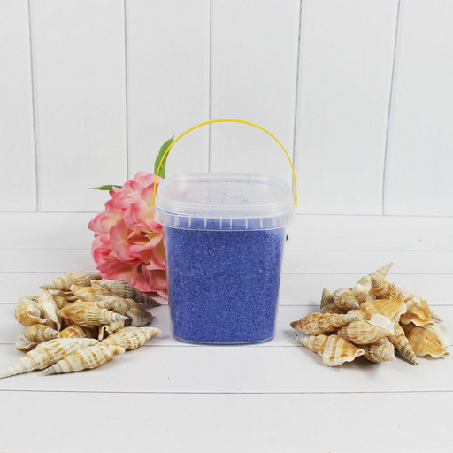 301527080915 Песок цветной синий (кварцевая крошка, фракция 0,5-1 мм) вес: 800г объем: 650мл