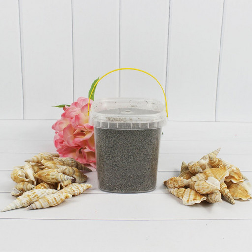 301527080914 Песок цветной серый (кварцевая крошка, фракция 0,5-1 мм) вес: 800г объем: 650мл