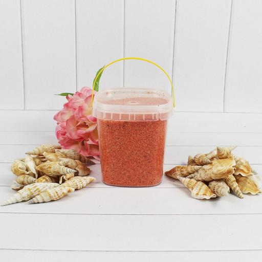 301527080910 Песок цветной оранжевый (кварцевая крошка, фракция 0,5-1 мм) вес: 800г объем: 650мл