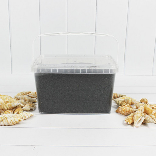 301527250420 Песок цветной черный (кварцевая крошка, фракция 0,5-1 мм) вес: 2500г объем: 2000мл