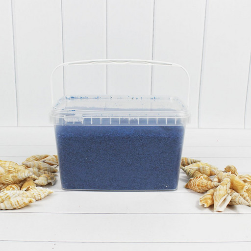 301527250417 Песок цветной темно-синий (кварцевая крошка, фракция 0,5-1 мм) вес: 2500г объем: 2000мл