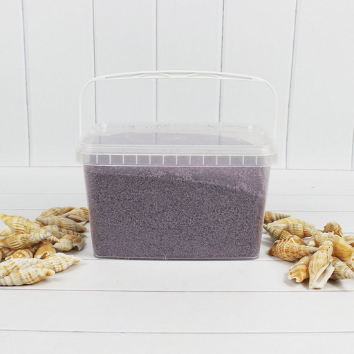 301527250416 Песок цветной сиреневый (кварцевая крошка, фракция 0,5-1 мм) вес: 2500г объем: 2000мл