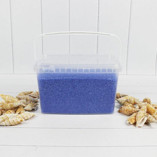 301527250415 Песок цветной синий (кварцевая крошка, фракция 0,5-1 мм) вес: 2500г объем: 2000мл