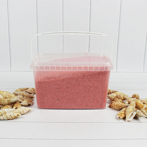 301527250411 Песок цветной розовый (кварцевая крошка, фракция 0,5-1 мм) вес: 2500г объем: 2000мл