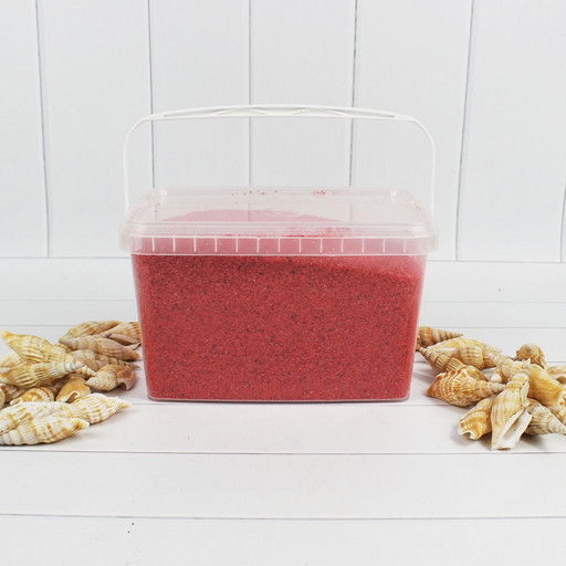 301527250408 Песок цветной красный (кварцевая крошка, фракция 0,5-1 мм) вес: 2500г объем: 2000мл