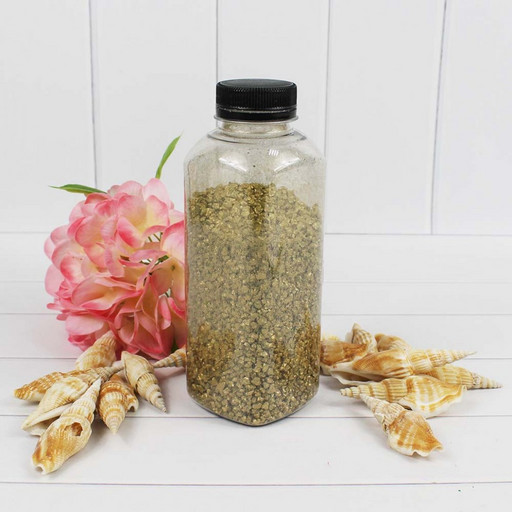 302137700A30 Грунт  цветной мелкий. Золотой металлик  (фракция 2-4 мм) квадратная бутылка, вес: 700г объем: 400мл