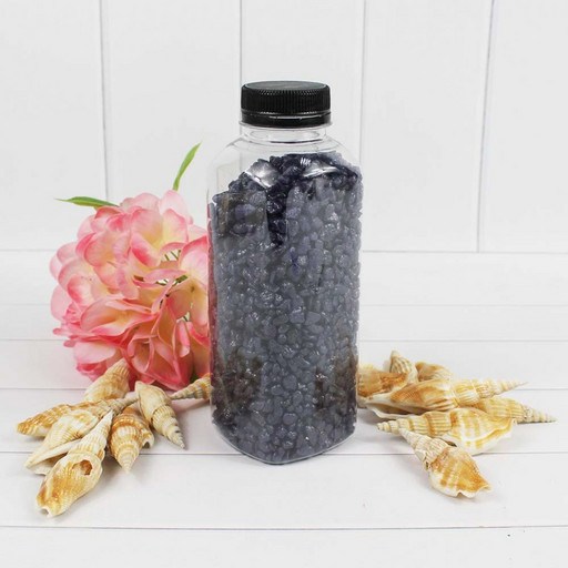 302137700A19 Грунт  цветной мелкий. Фиолетовый  (фракция 2-4 мм) квадратная бутылка, вес: 700г объем: 400мл