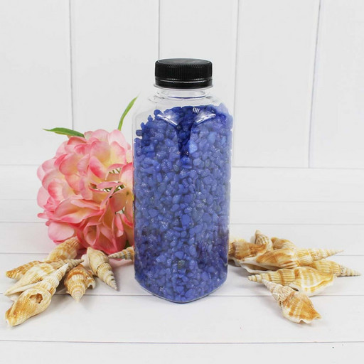 302137700A15 Грунт  цветной мелкий. Синий  (фракция 2-4 мм) квадратная бутылка, вес: 700г объем: 400мл