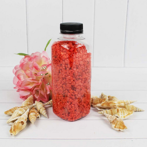 302137700A12 Грунт  цветной мелкий. Рыжий  (фракция 2-4 мм) квадратная бутылка, вес: 700г объем: 400мл