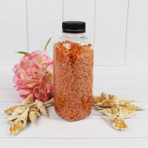 302137700A10 Грунт  цветной мелкий. Оранжевый  (фракция 2-4 мм) квадратная бутылка, вес: 700г объем: 400мл