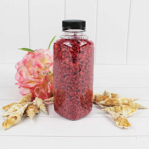 302137700A08 Грунт  цветной мелкий. Красный  (фракция 2-4 мм) квадратная бутылка, вес: 700г объем: 400мл