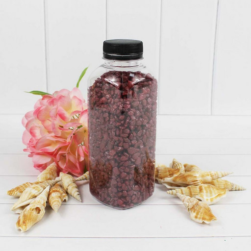 302137700A03 Грунт  цветной мелкий. Бордовый  (фракция 2-4 мм) квадратная бутылка, вес: 700г объем: 400мл