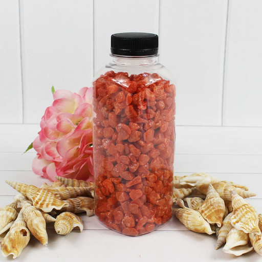 302138700A12 Грунт  цветной средний, Рыжий  (фракция 5-8 мм) квадратная бутылка, вес: 700г объем: 400мл