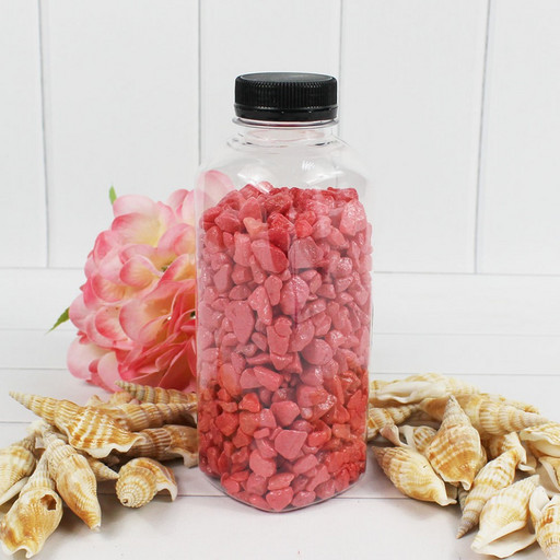 302138700A11 Грунт  цветной средний, Розовый  (фракция 5-8 мм) квадратная бутылка, вес: 700г объем: 400мл