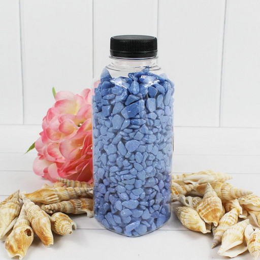 302138700A04 Грунт  цветной средний, Голубой  (фракция 5-8 мм) квадратная бутылка, вес: 700г объем: 400мл